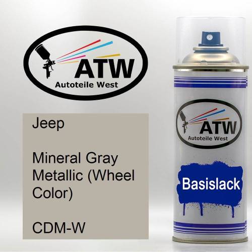 Jeep, Mineral Gray Metallic (Wheel Color), CDM-W: 400ml Sprühdose, von ATW Autoteile West.